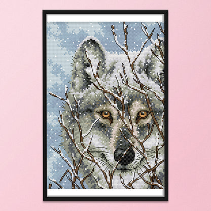 Wolf - 14CT Stamped Cross Stitch 21 *30CM