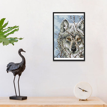 Wolf - 14CT Stamped Cross Stitch 21 *30CM
