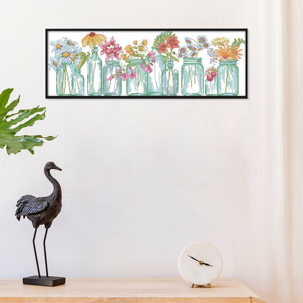 Plants - 14CT Stamped Cross Stitch 52*20CM