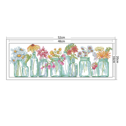 Plants - 14CT Stamped Cross Stitch 52*20CM