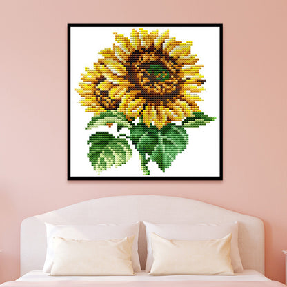 Sunflower - 14CT Stamped Cross Stitch 17*17CM