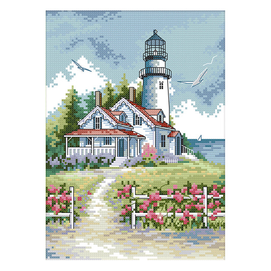 Lighthouse- 14CT Stamped Cross Stitch 21*30CM