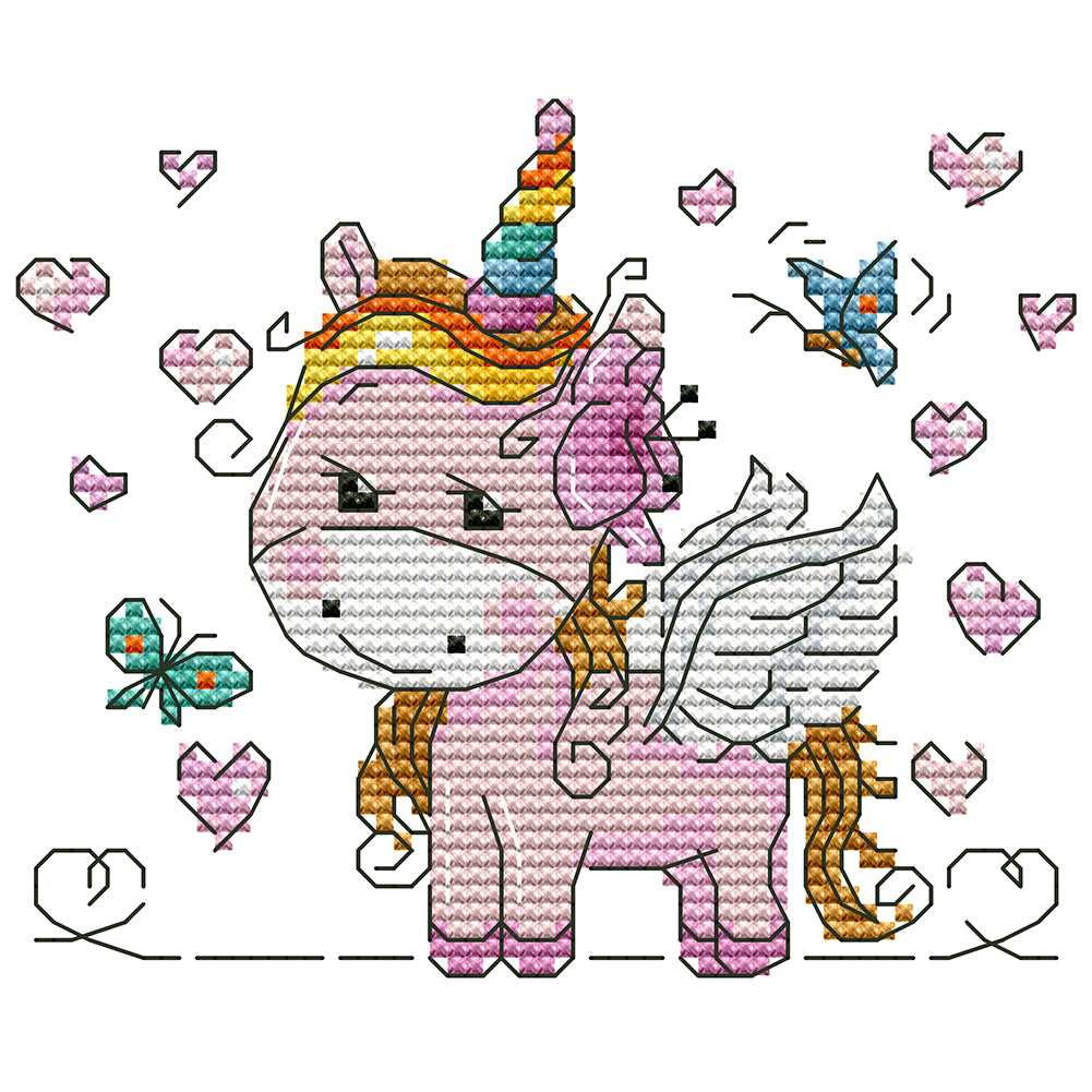 Horse- 14CT Stamped Cross Stitch 16*14CM