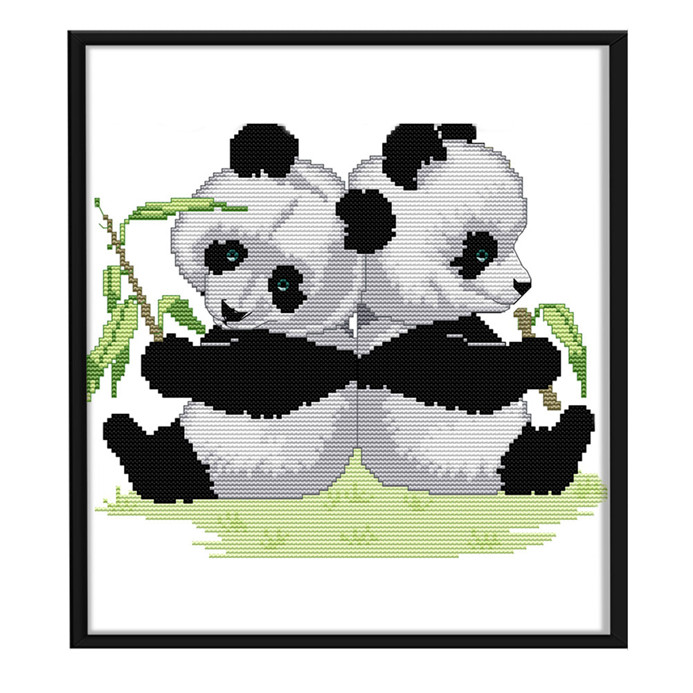 Panda- 14CT Stamped Cross Stitch 30 *27CM