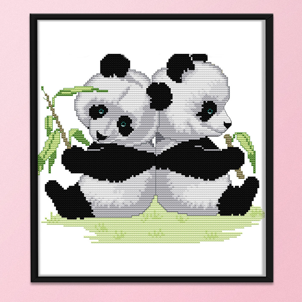Panda- 14CT Stamped Cross Stitch 30 *27CM