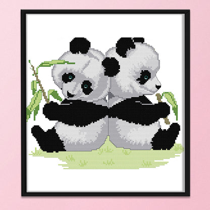 Panda- 14CT Stamped Cross Stitch 30 *27CM
