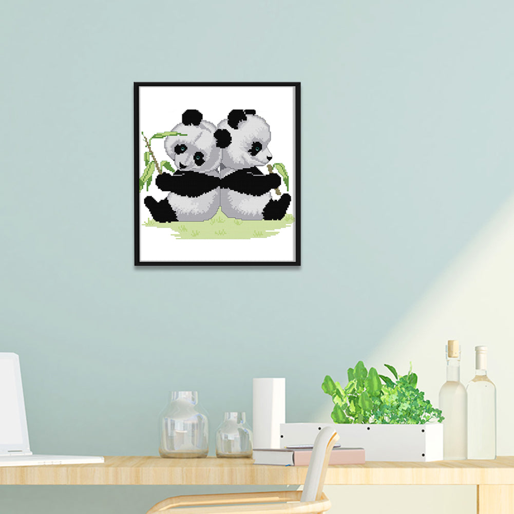Panda- 14CT Stamped Cross Stitch 30 *27CM