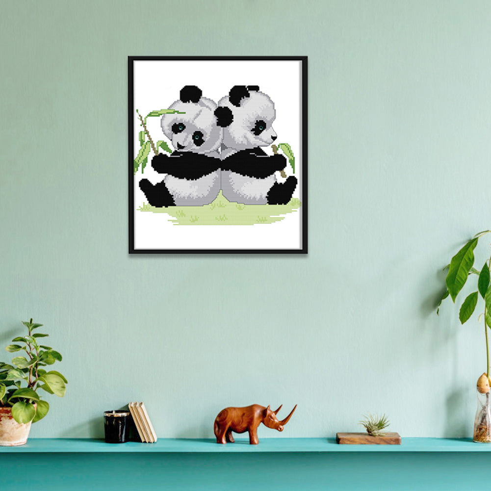 Panda- 14CT Stamped Cross Stitch 30 *27CM