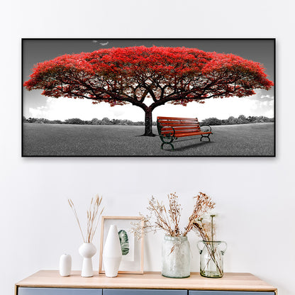 Red Tree - Full Round Drill Diamond Painting 80*40CM