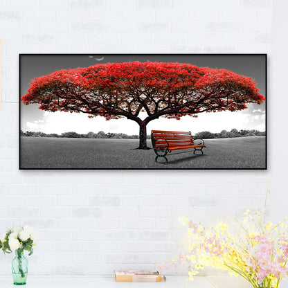 Red Tree - Full Round Drill Diamond Painting 80*40CM