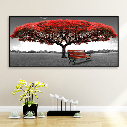 Red Tree - Full Round Drill Diamond Painting 80*40CM