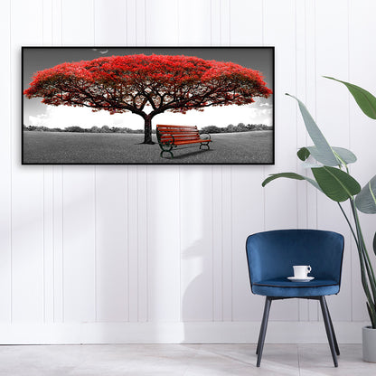Red Tree - Full Round Drill Diamond Painting 80*40CM