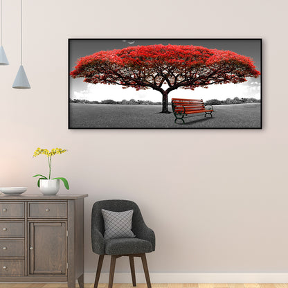 Red Tree - Full Round Drill Diamond Painting 80*40CM