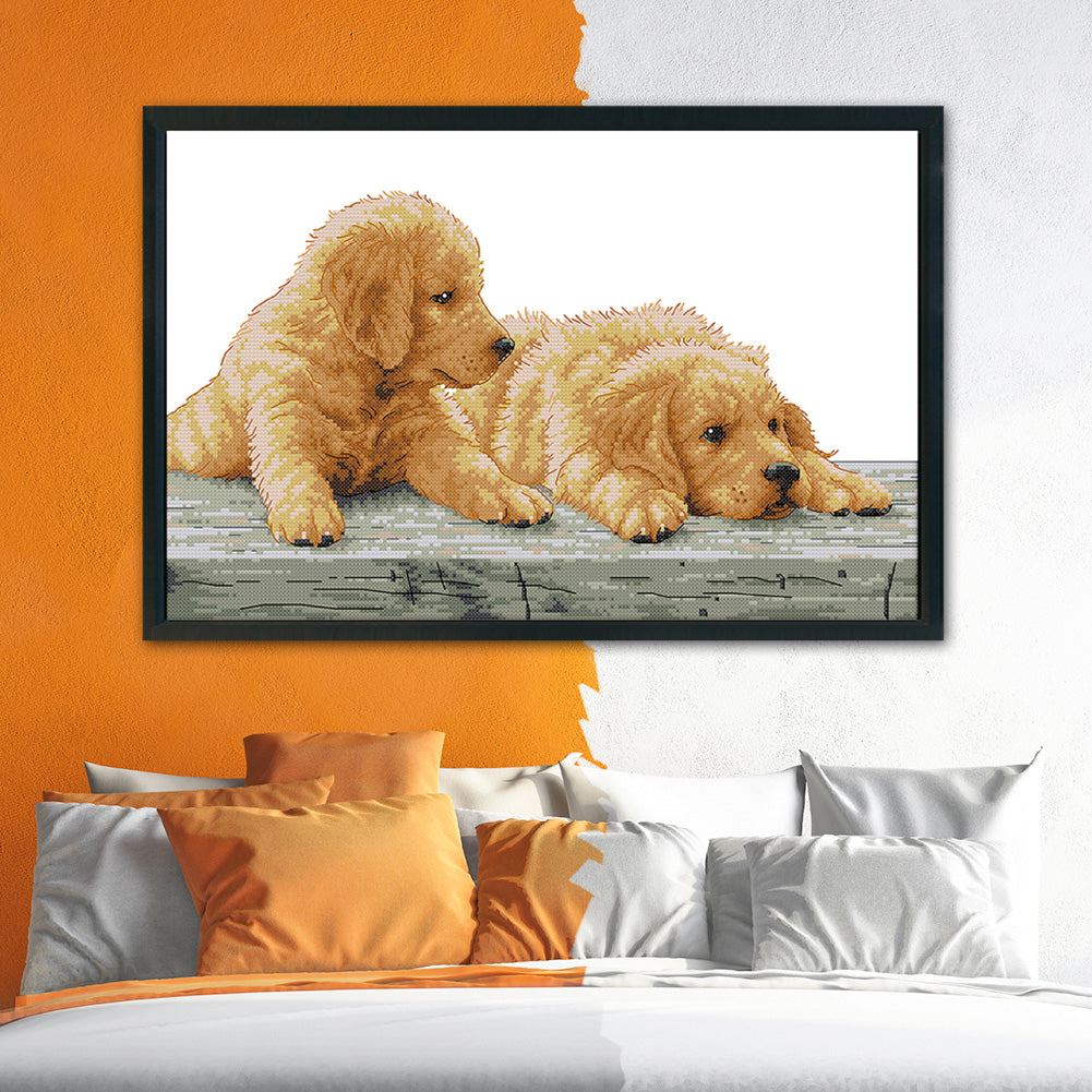 Brother- 14CT Stamped Cross Stitch 44*30CM