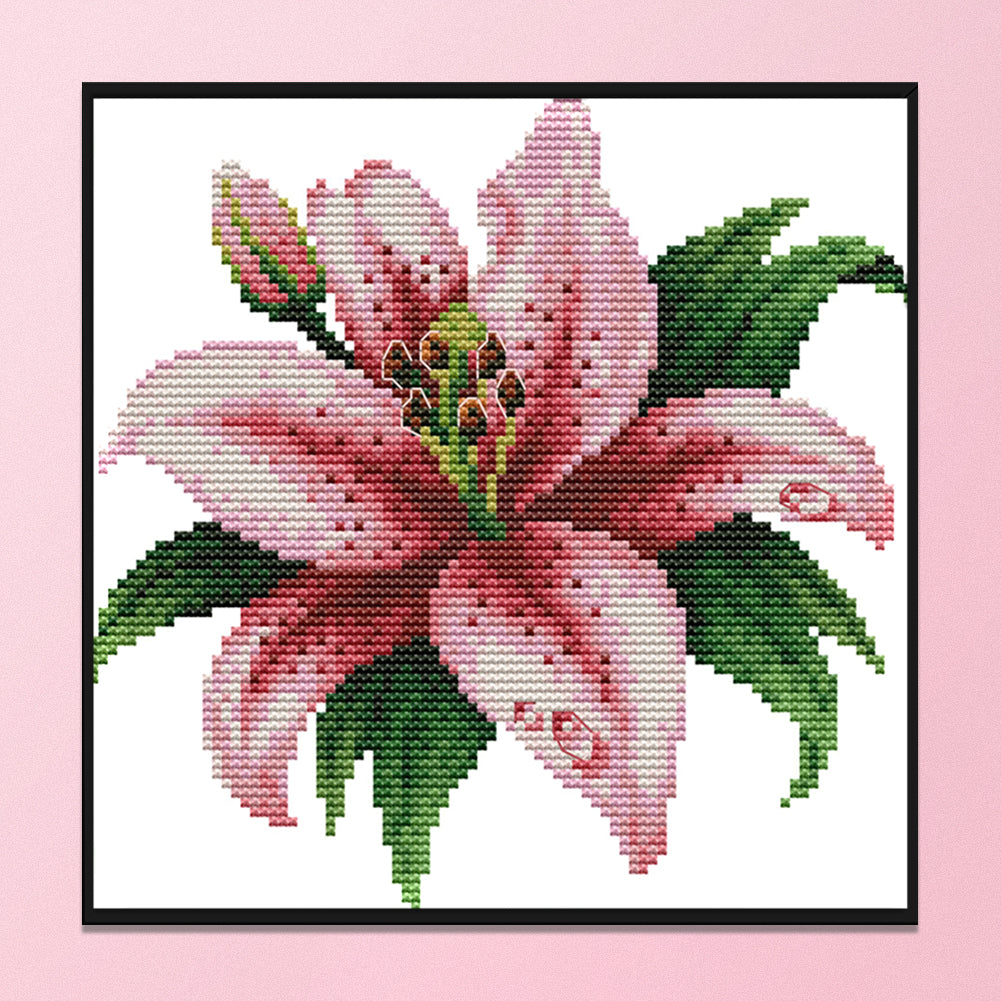 Lily- 14CT Stamped Cross Stitch 21*20CM