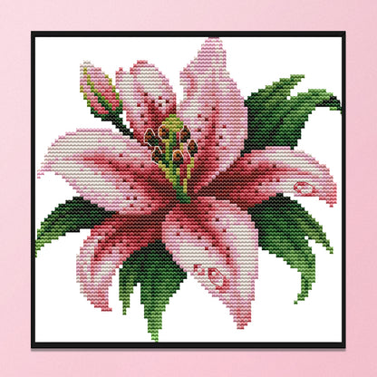 Lily- 14CT Stamped Cross Stitch 21*20CM