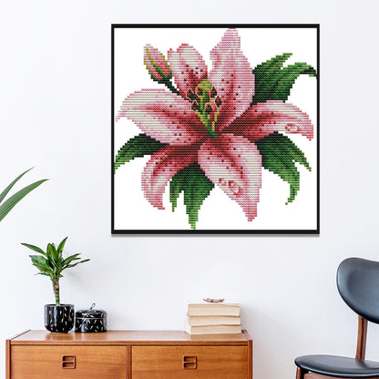 Lily- 14CT Stamped Cross Stitch 21*20CM