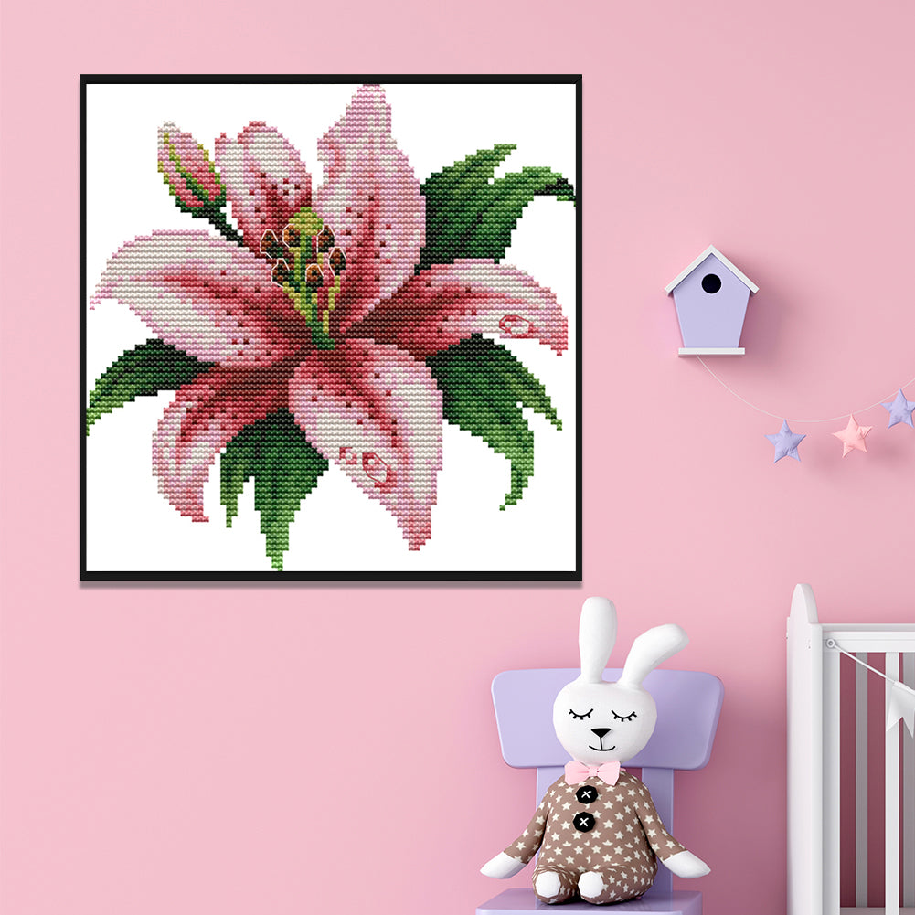 Lily- 14CT Stamped Cross Stitch 21*20CM