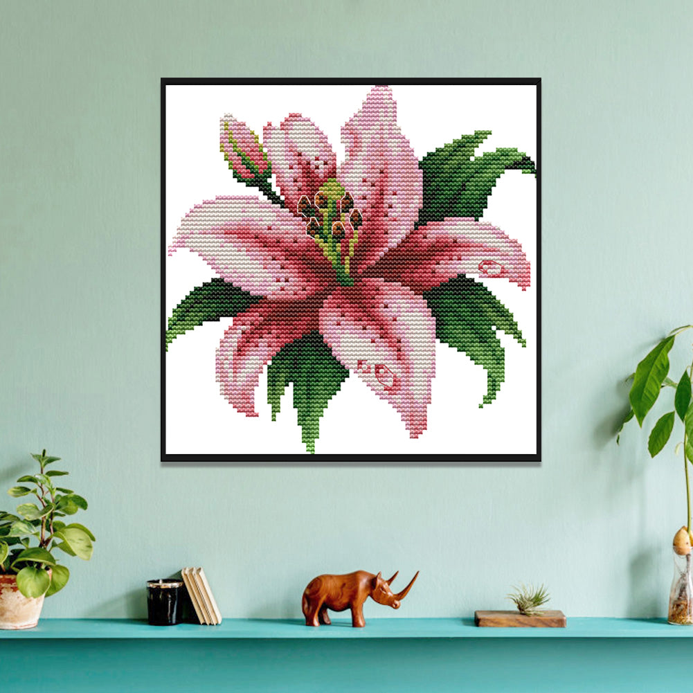 Lily- 14CT Stamped Cross Stitch 21*20CM