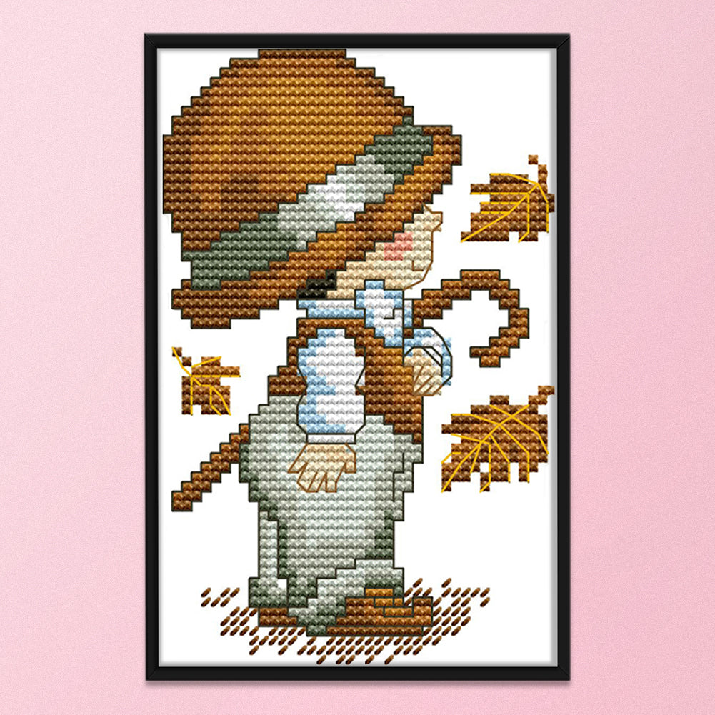 Four Seasons - 14CT Stamped Cross Stitch 13x17CM