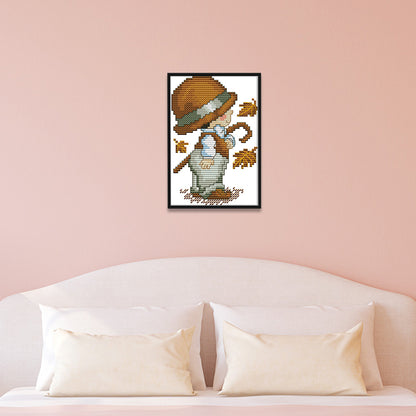 Four Seasons - 14CT Stamped Cross Stitch 13x17CM