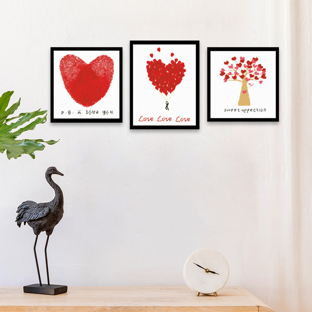 Love- 11CT Stamped Cross Stitch 36*34CM