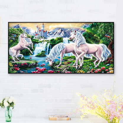 Unicorn - Full Round Drill Diamond Painting 100*50CM