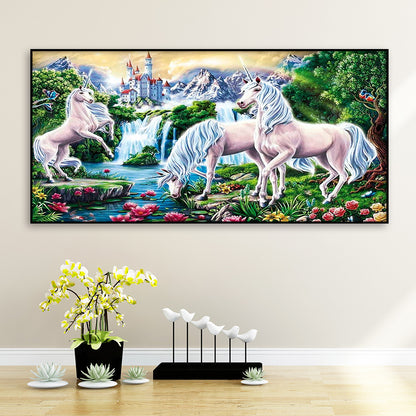 Unicorn - Full Round Drill Diamond Painting 100*50CM