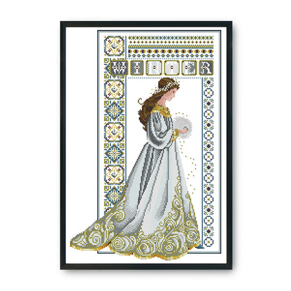 Winter Angel - 14CT Stamped Cross Stitch 36x 52CM