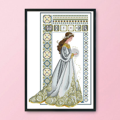 Winter Angel - 14CT Stamped Cross Stitch 36x 52CM