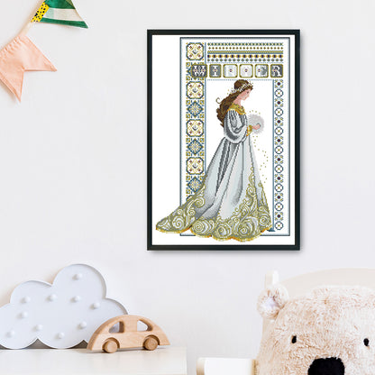 Winter Angel - 14CT Stamped Cross Stitch 36x 52CM
