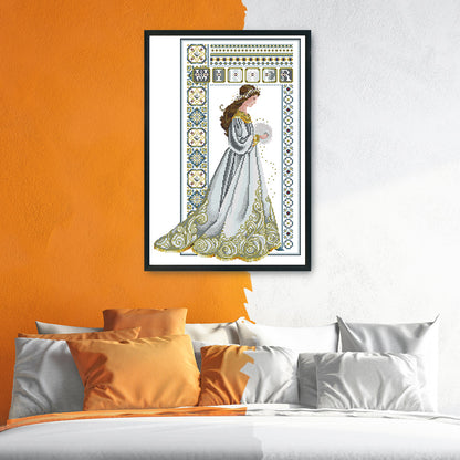 Winter Angel - 14CT Stamped Cross Stitch 36x 52CM