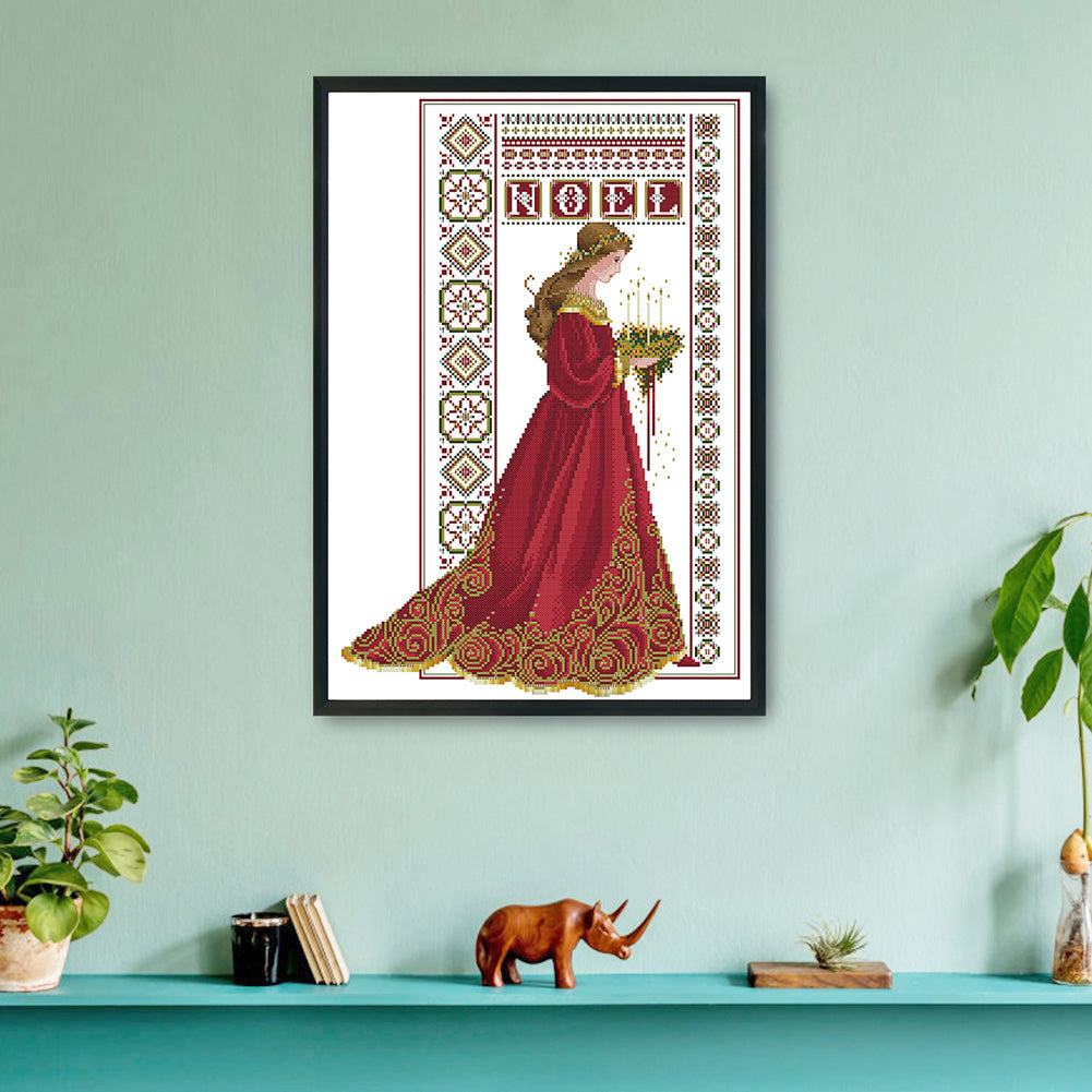 Angel - 14CT Stamped Cross Stitch 41x 53CM