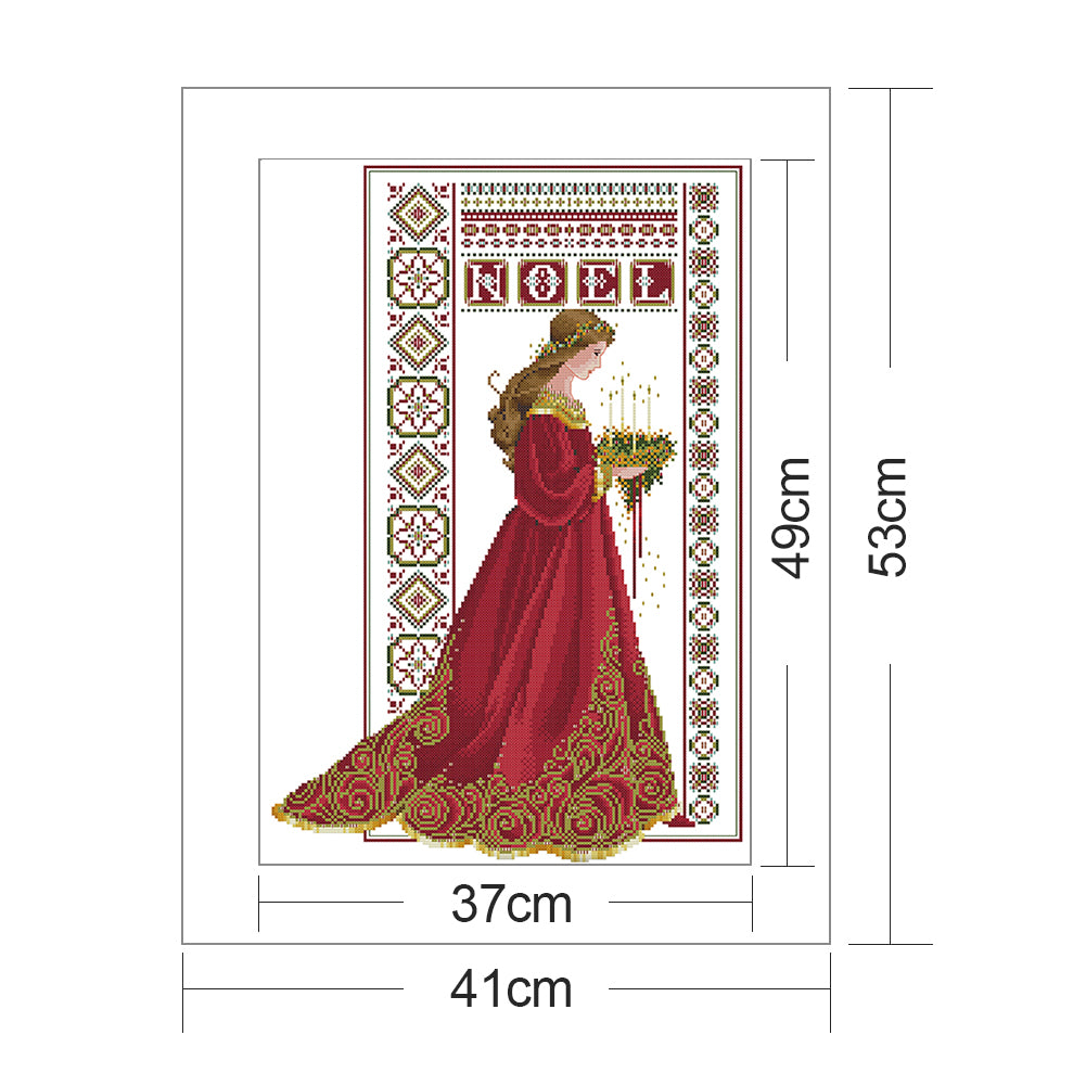 Angel - 14CT Stamped Cross Stitch 41x 53CM