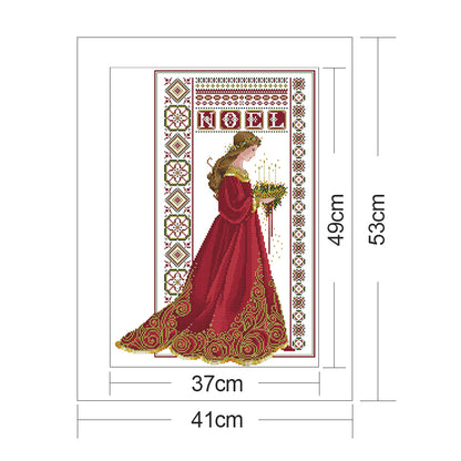 Angel - 14CT Stamped Cross Stitch 41x 53CM