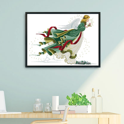 Light Angel - 14CT Stamped Cross Stitch 52x 38CM