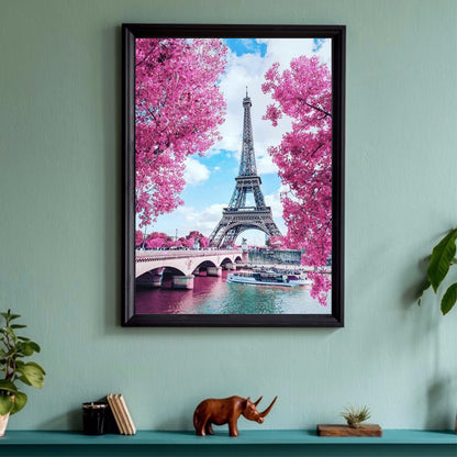 Eiffel Tower - Full Round Drill Diamond Painting 30*40CM