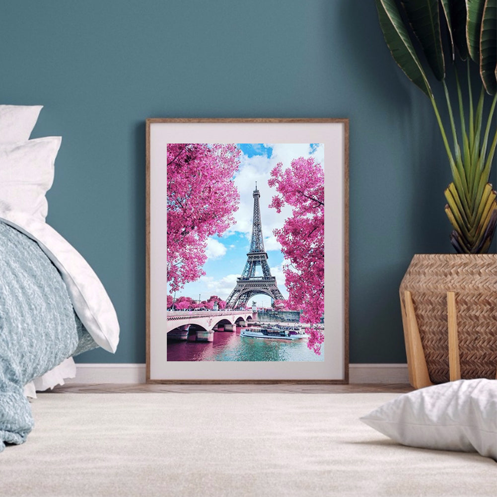 Eiffel Tower - Full Round Drill Diamond Painting 30*40CM
