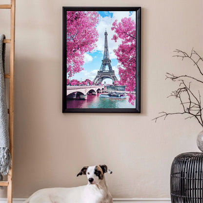 Eiffel Tower - Full Round Drill Diamond Painting 30*40CM