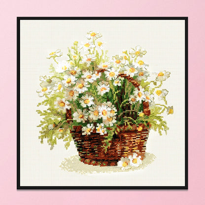 Flower - 11CT Stamped Cross Stitch 37*37CM