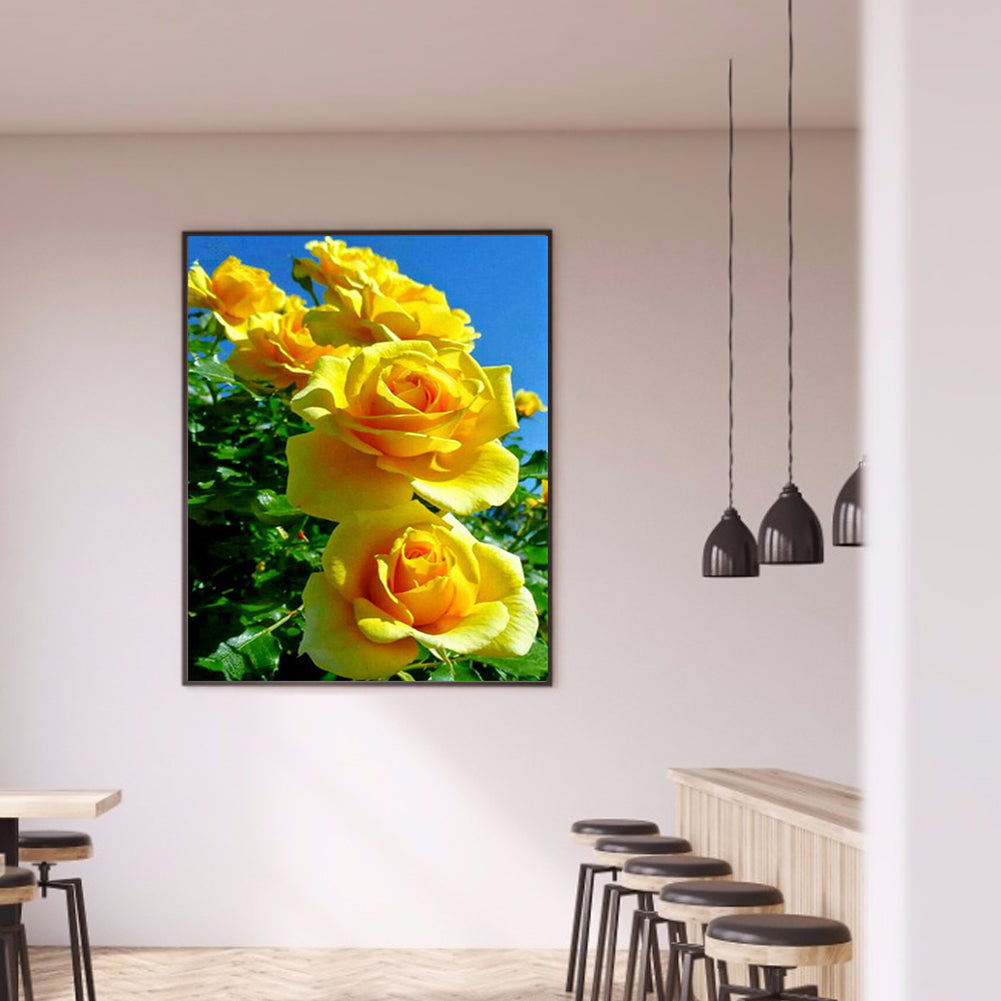 Yellow Rose - Full Round Drill Diamond Painting 30*40CM