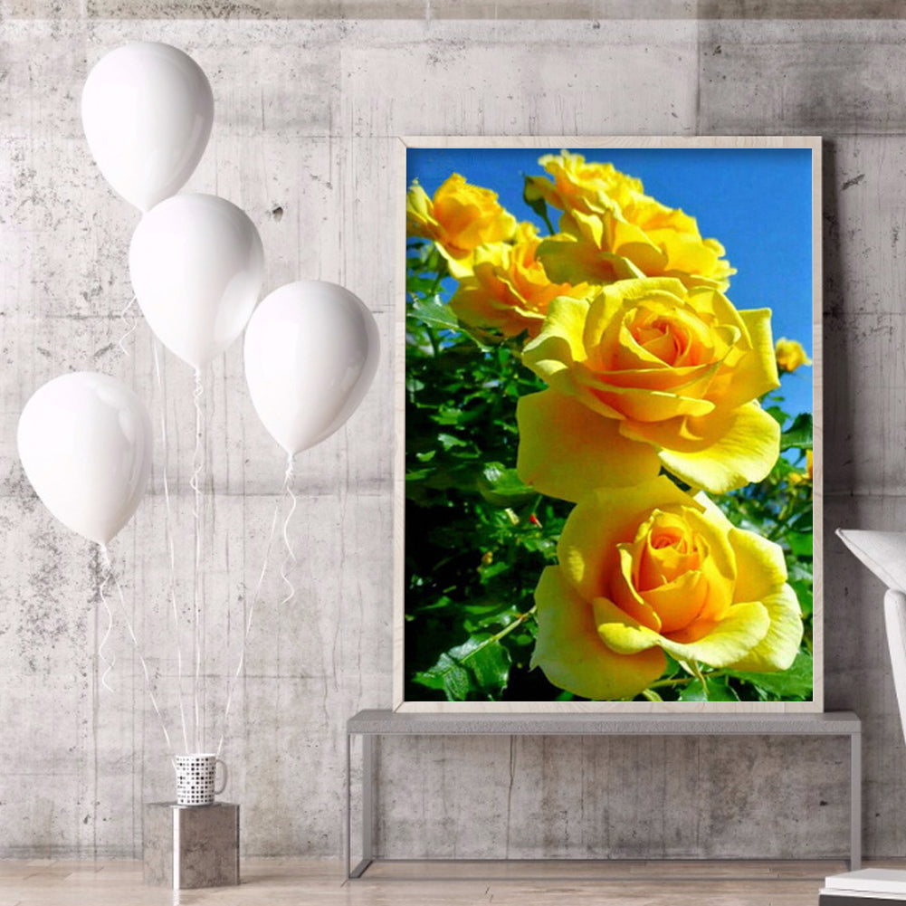 Yellow Rose - Full Round Drill Diamond Painting 30*40CM