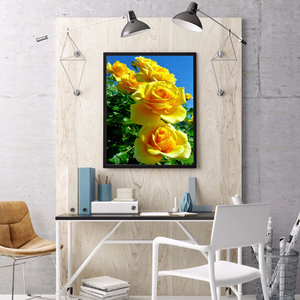 Yellow Rose - Full Round Drill Diamond Painting 30*40CM