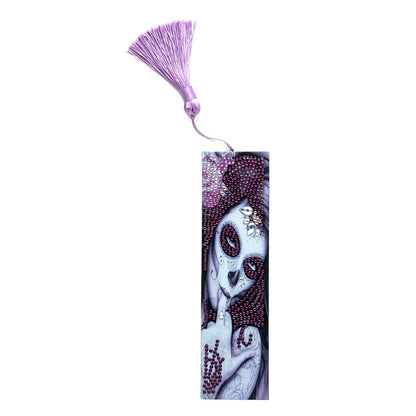 Tassel DIY Special Shape Drill Diamond Painting Animal Leather Bookmark Kit