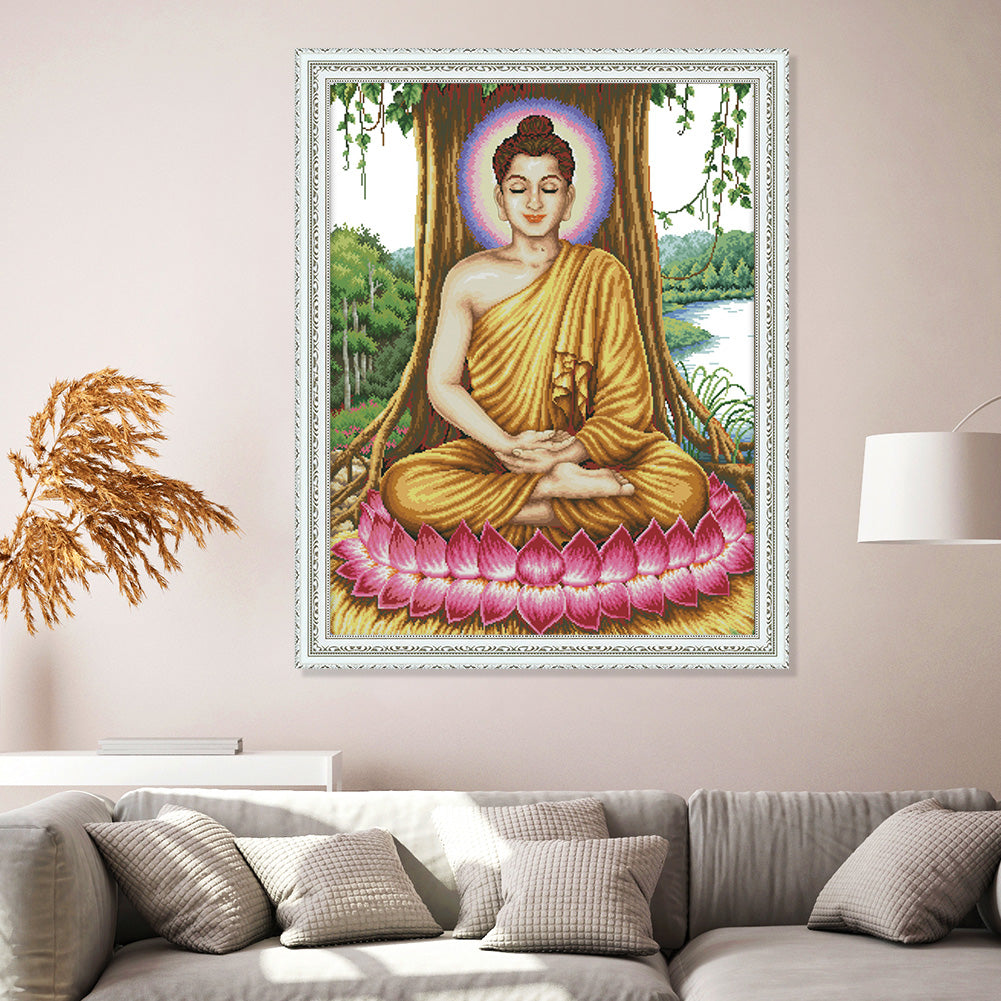 Sakyamuni - 14CT Stamped Cross Stitch 59*75CM