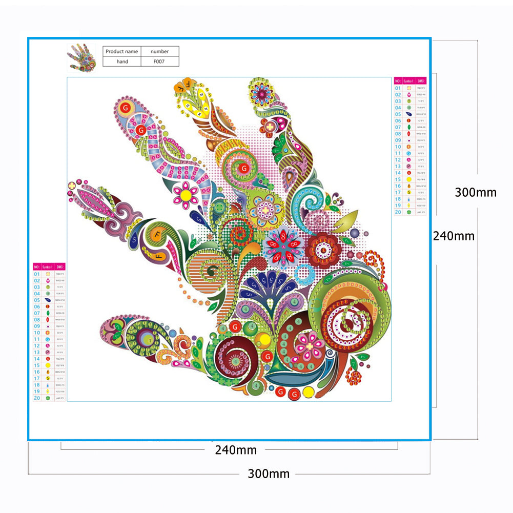 Palm - Special Shaped Drill Diamodn Painting 30*30CM