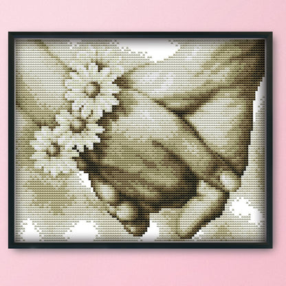 Hand Hand- 14CT Stamped Cross Stitch 27*21CM
