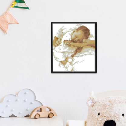 Girl - 14CT Stamped Cross Stitch 29x32CM