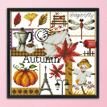 Autumn - 14CT Stamped Cross Stitch 27*26CM