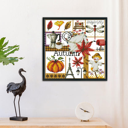 Autumn - 14CT Stamped Cross Stitch 27*26CM